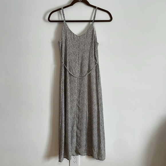 NWT MIDI Dress Sienna Sky Spotted Small Ivory Black Button Animal Long Shift - Picture 8 of 12